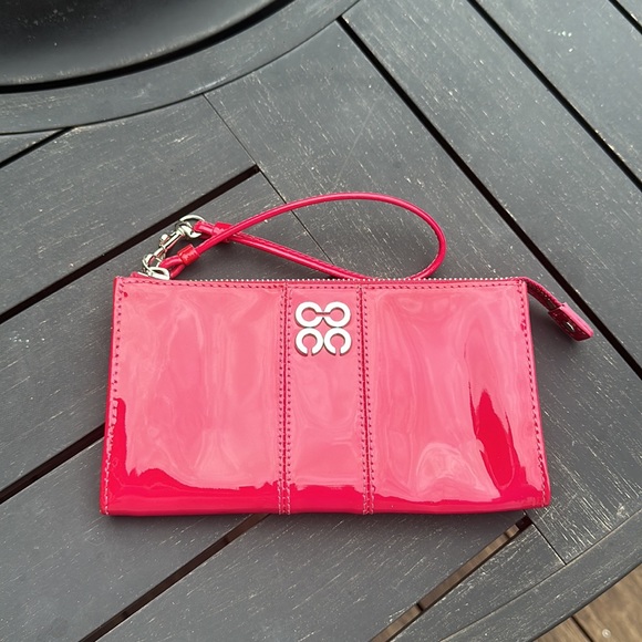 Authentic COACH Julia wristlet zippy wallet rare pink raspberry patent leather - Picture 15 of 17